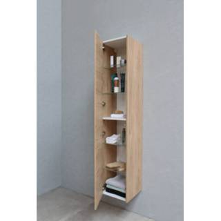 👉 Hoge kast Bewonen P2O 1 deur push-to-open - Ideal oak 169x35x35cm 8718835072568