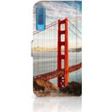 👉 Flipcover Samsung Galaxy A7 (2018) Flip Cover Golden Gate Bridge 8718894586655