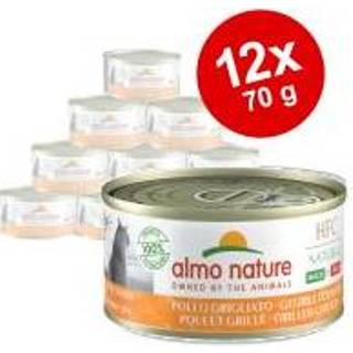 👉 Kattenvoer Voordeelpakket Almo Nature HFC Natural Made in Italy 12 x 70g Gegrilde Kip 8001154000603