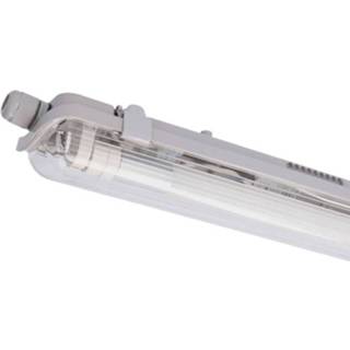 👉 Armatuur wit grijs kunststof Led Tl Met T8 Buis - Sanola Yvor 120cm Enkel 18w Natuurlijk 4000k Mat 6013953939932