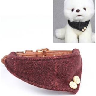 👉 Halsband rood PU active 2 STKS Halsbanden Pet Triangle Halsbanden, Specificatie: 1.3x34cm (Rood)