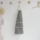 👉 Schort zwarte active Geometrisch patroon ouder-kind waterdichte oliebestendige schort, stijl: driehoek-kind