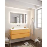 👉 Badmeubel Mondiaz Vica 120cm cale 2 lades wastafel Moon links zonder kraangat 6011433782788