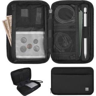 👉 Hoofdtelefoon zwart active WIWU Pouch Solo Multifunctionele Smartphone Potlood Pen Oplader Datakabel Opbergtas (zwart)
