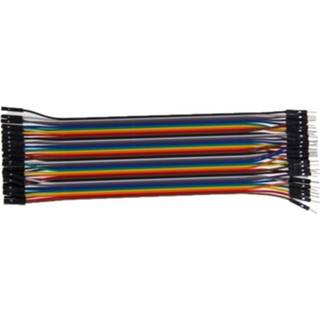👉 Breadboard active mannen Veelkleurige 40-pins man-vrouw jumper draden lint kabel