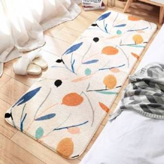 👉 Nachtkastje antislip active Cartoon lam kasjmier huismat kamer lange strook voetmat, afmeting: 40× 120 cm (bladschildering)