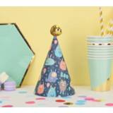 👉 Hoed gouden active kinderen 20 STKS Leuke Bronzing Verjaardag Hoeden Cake Bakken Decoratie Feestmutsen Bal Cap 2 Monster