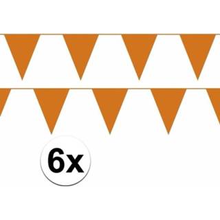 👉 Vlaggenlijn oranje plastic kunststof active 2x vlaggenlijnen van