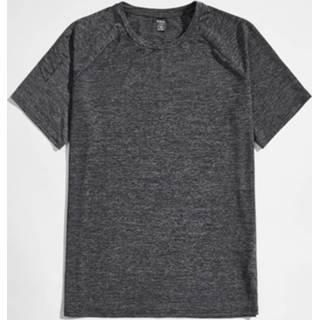 👉 Shirt polyester donker grijs mannen Preppy Vlak Shirts