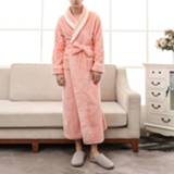 👉 Badjas oranje XL active mannen Man Stel Modellen Dikke Warme Lange Paragraaf Grote Maat Badstof Maat: (Oranje Poeder)