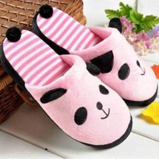 👉 Katoenen pantoffel roze active vrouwen Panda Home Indoor Floor Slip dames pantoffels, maat: 40-41 (geschikt voor 39-40) (roze)