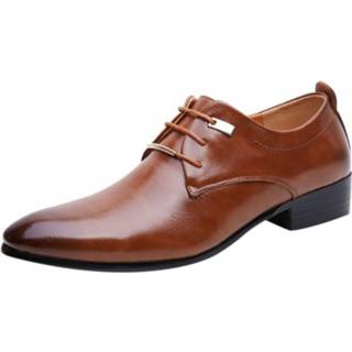 👉 Dress bruin 42 active mannen Heren Business Shoes Puntschoen Herenschoenen, Maat: (Bruin)