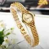 👉 Armband alloy steel vrouwen Women Bracelet Watch Luxury Golden Wristwatch Hour Quartz stainless fashion Female Mujer relogio feminin