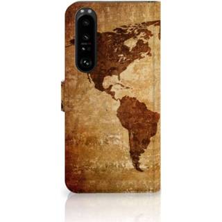 👉 Flipcover Sony Xperia 1 III Flip Cover Wereldkaart 8720632258649