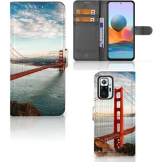 👉 Flipcover Xiaomi Redmi Note 10 Pro Flip Cover Golden Gate Bridge 8720632359353
