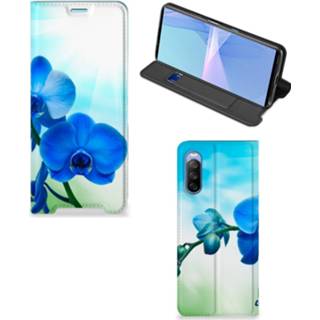 👉 Orchidee blauw Sony Xperia 10 III Smart Cover - Cadeau voor je Moeder 8720632423153