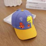 👉 Dinosaurus blauw active kinderen C0310 Cartoon patroon lente baseballcap, maat: 48cm verstelbaar (blauw)