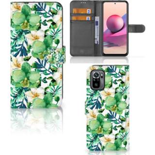 👉 Orchidee groen Xiaomi Redmi Note 10S | 10 4G Hoesje 8720632664112