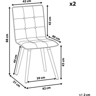 👉 Eetkamer stoel bruin Eetkamerstoel set van 2 lichtbruin BROOKLYN 4260586356670