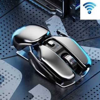 👉 Draadloze muis active Inphic PX2 1600 DPI 6 toetsen Office Home Silent oplaadbare (spacegrijs)