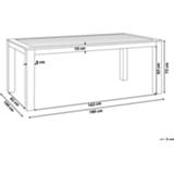 👉 Terrastafel bruin Donkere Houtkleur Tuintafel eucalyptushout lichtbruin 180 x 100 cm TUSCANIA 4251682265584