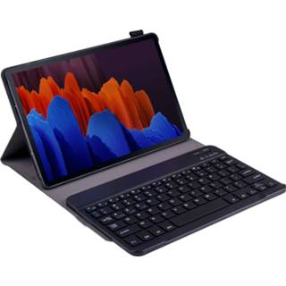 👉 Toetsenbord zwart azerty Keyboard Case Samsung Galaxy Tab S7 Hoes met - Slimline 8720329012561