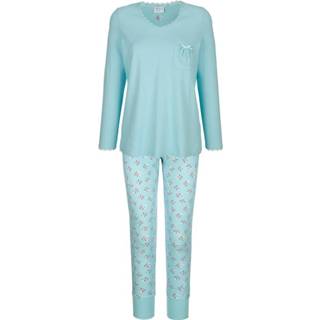 👉 Pyjama katoen vrouwen turkoois Ringella Mint::Roze::Ecru 4017683439337