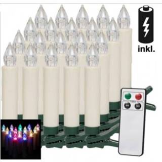 👉 Kerstboomverlichting meerkleurig active 20 set LED kaarsen met afstandsbediening in kleur 4250525351910