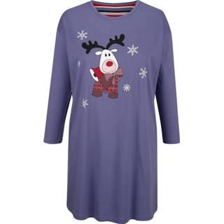 Nachthemd blauw katoen vrouwen Blue Moon Rookblauw 4055706313530 4055706313837