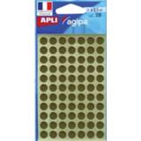 Rond etiket goud wit Agipa Ronde Etiketten In Etui Diameter 8 Mm, Goud, 308 Stuks, 77 Per Blad 3270241006001