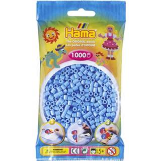 👉 Strijkkraal blauw active Hama Strijkkralen Lichtblauw 1000 Stuks