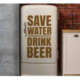 Koelkast Post NL nederlands stickers Bespaar water, drink bier