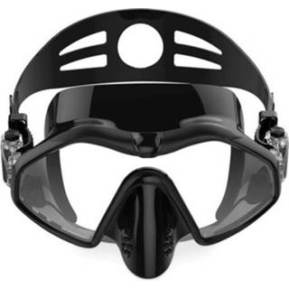 👉 Duikbril zwart active M6113 voor volwassenen Diepduiken Geïntegreerde bril Masker Anticondens duikbril, maat: één maat (zwart)