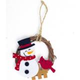 👉 Ornament vilt active 2 STKS Creatieve Kerst Cartoon ring Rotan (Sneeuwpop)