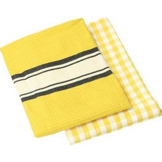 👉 Theedoek Theedoeken van bio-katoen, set 2, curry 4025607400868