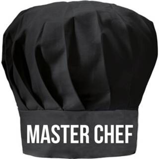 👉 Koks muts active zwart Master chef cadeau/ verkleed koksmuts volwassenen