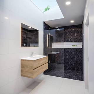 👉 Badmeubel melamine washed oak mat MONDIAZ VICA 100cm 2 lades wastafel cloud midden met 1 kraangat PC75341233 6011434756733