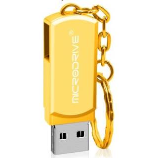 👉 Sleutelhanger geel metalen active MicroDrive 16GB USB 2.0 creatieve persoonlijkheid U-schijf met (geel)