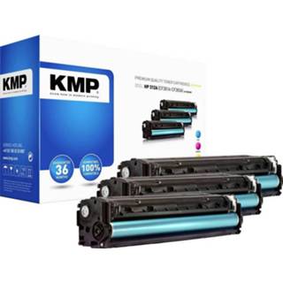 👉 Toner cyaan magenta geel KMP H-T189CMY Combipack vervangt HP 312A (CF381A, CF383A, CF382A) Cyaan, Magenta, Compatibel multipack 4113243743682