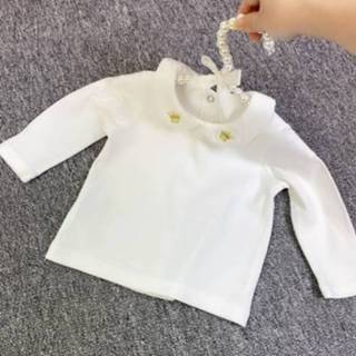 👉 Borduurpatroon active baby's Babymeisje Kleine revers Dieptepunt T-shirt met lange mouwen (kleur: kroonmaat: 66cm)