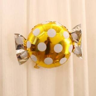👉 Snoep gouden active Aluminiumfolie Ballon Decoratie Feestdagen Aankleden Arrangement (Gouden Stippen Snoep)