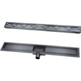 👉 Douche goot Douchegoot Wiesbaden Met Flens 70x7cm 6.7cm Diep Gunmetal 8720365810053