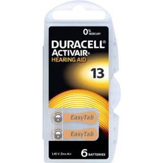 Batterij ZA13 voor hoortoestel Zink-lucht 1.45 V 290 mAh Duracell Activair 13 6 stuk(s) 4043752174694