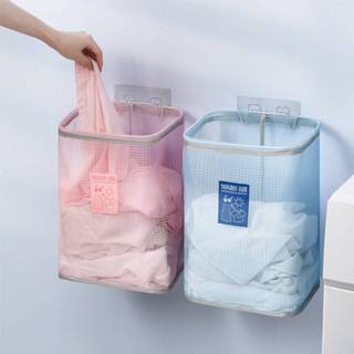 Hanging basket Laundry Hamper Clothes Cotton Washing Bag Foldable Storage Put Artifact in the Bathroom Wall