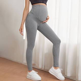 👉 Broek nylon L M S grijs Casual Zwangerschap broeken & leggings