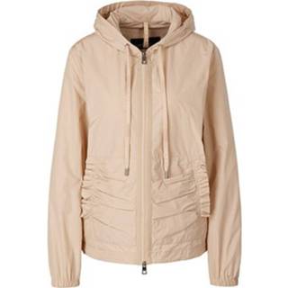 👉 Regenjas beige vrouwen QS 1207W44 kort met kap