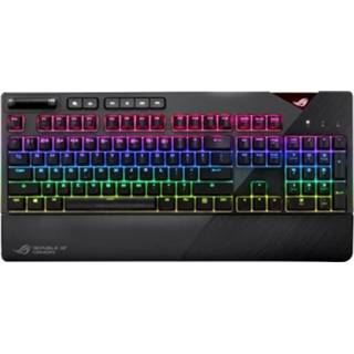 👉 Schakelaar blauwe active ASUS Strix Flare RGB-achtergrondverlichting Bedraad mechanisch gamingtoetsenbord met afneembare polssteun