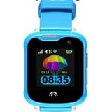 👉 Smartwatch blauw active kinderen D7 1,33 inch IPS-kleurenscherm voor IP68 waterdicht, ondersteuning GPS + LBS WiFi-positionering / tweewegkiezen eentoets EHBO spraakbewaking veiligheidsomheining (blauw)