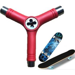 👉 Skateboard rood spanner active 3 STKS Reparatie Tool Y-vorm Lager (Rood)