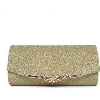 Clutch goud active vrouwen Fashion Chain Dinner Bag Shoulder Messenger Dames Portemonnee (Goud)